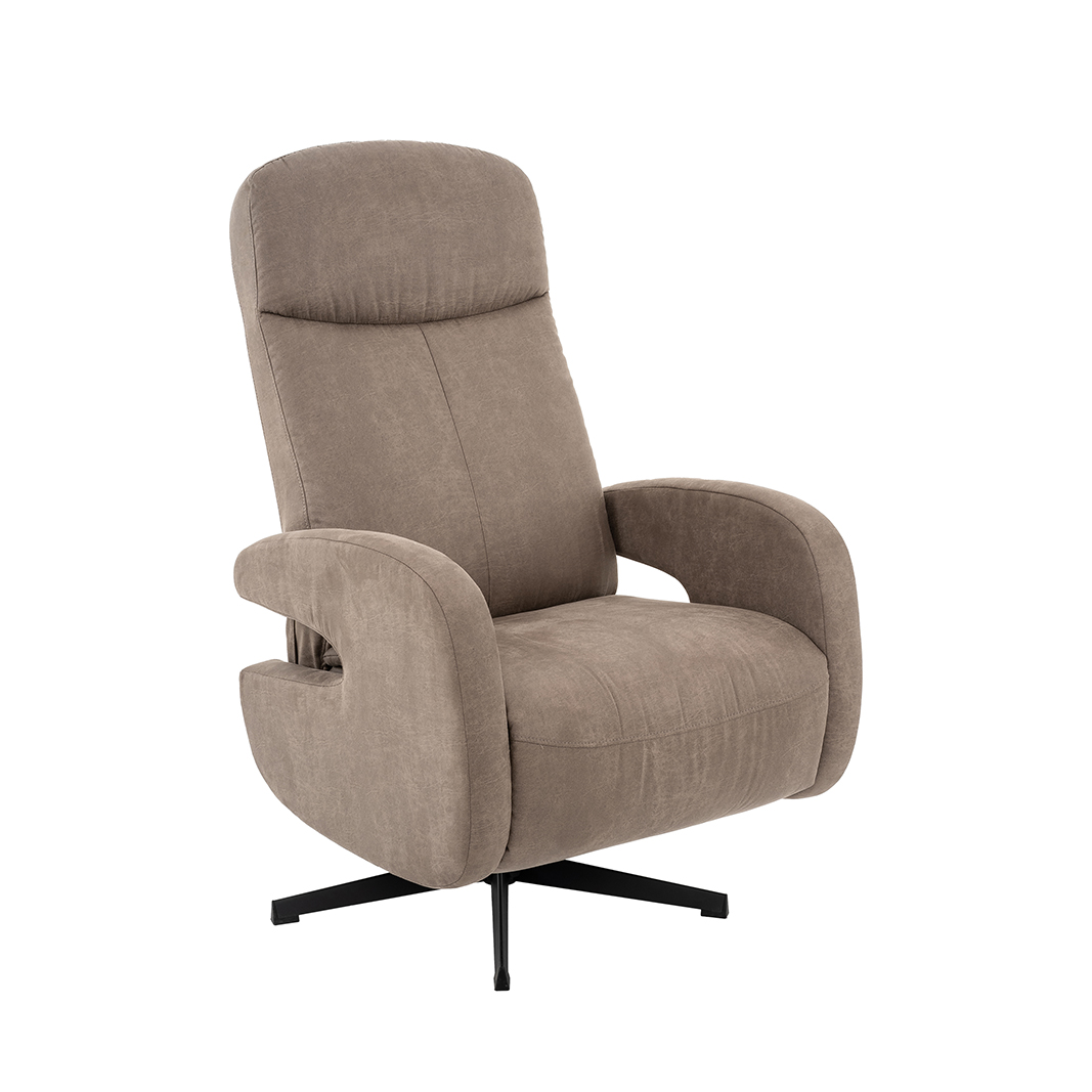 Fauteuil I_Esbjerg - Taupe - Marron - Micro Suede - Modern - LABEL51