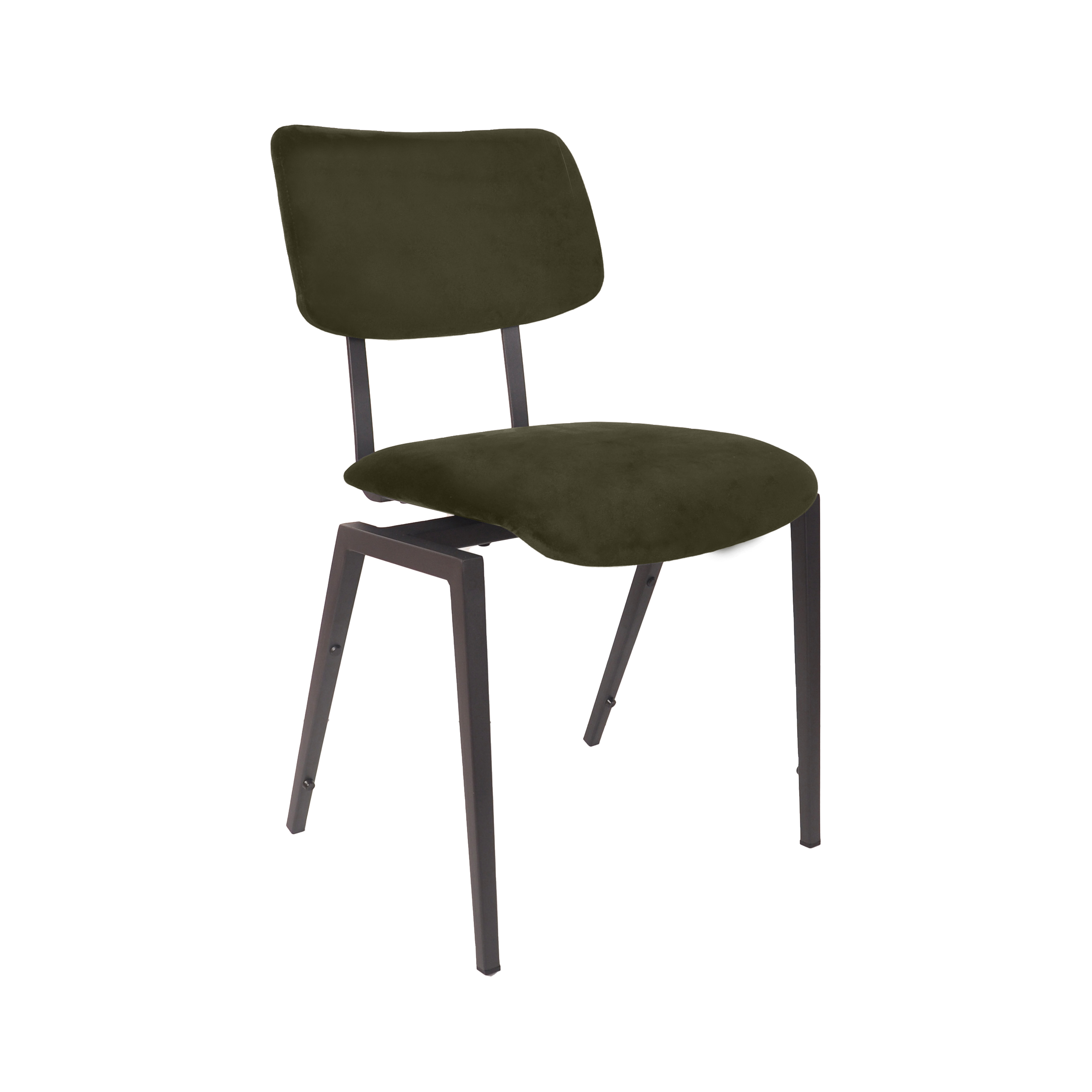 Eetkamerstoel I_Stapelbaar - Hunter - Vert - Velours - Industrieel - LABEL51