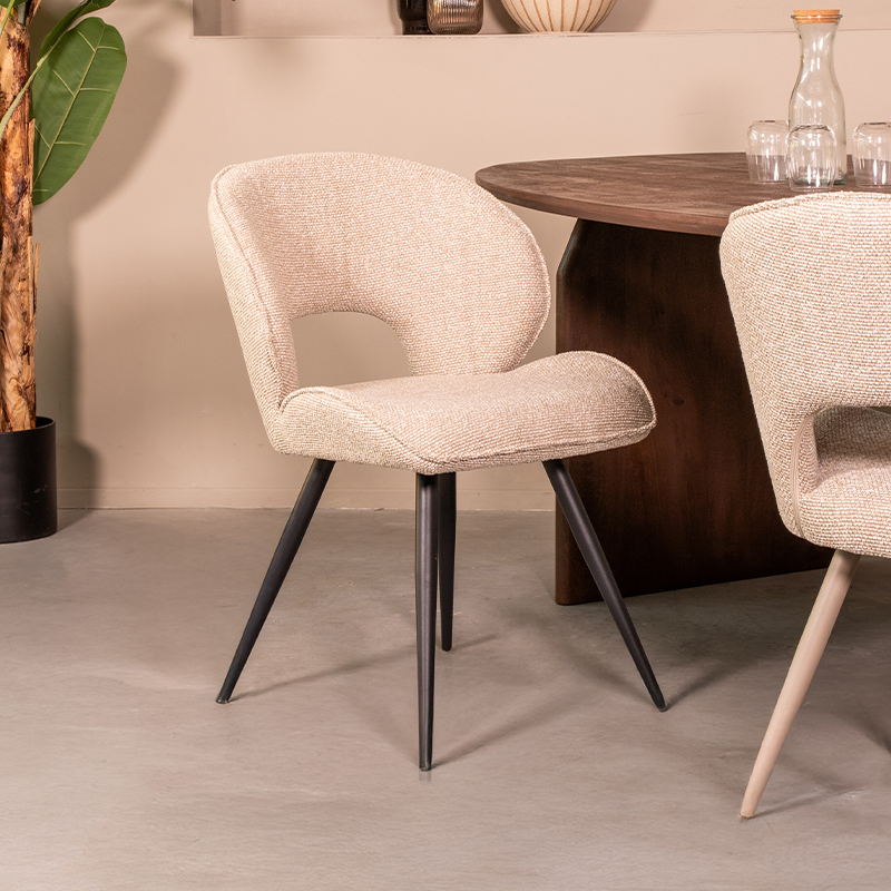 Eetkamerstoel I_Sakura - Naturel - Royal Boucle - LABEL51