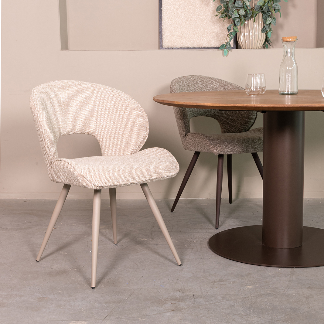 Eetkamerstoel I_Sakura - Naturel - Royal Boucle - LABEL51