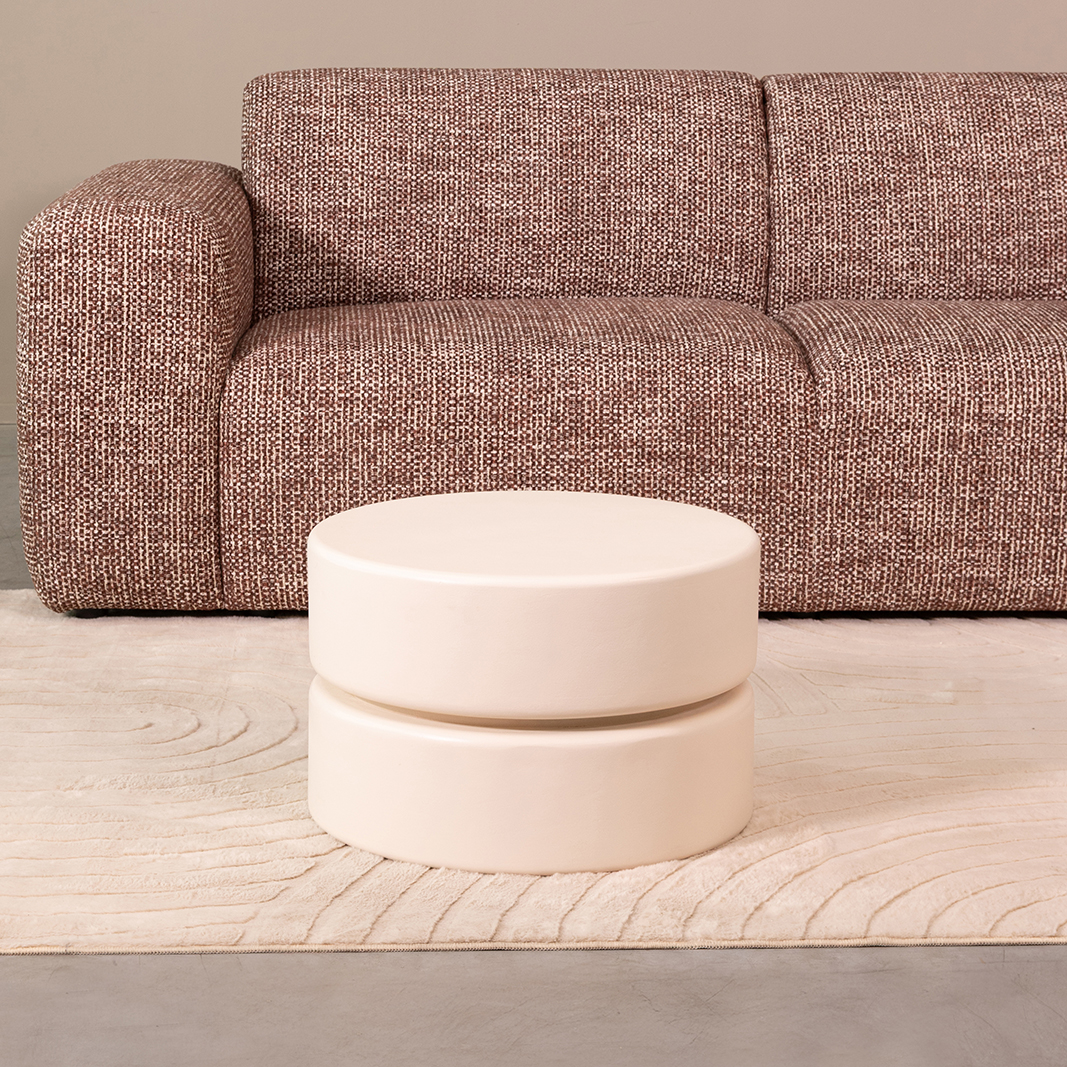 Salontafel I_Milly - Soft Sand - Creme - Bois de mangue - LABEL51