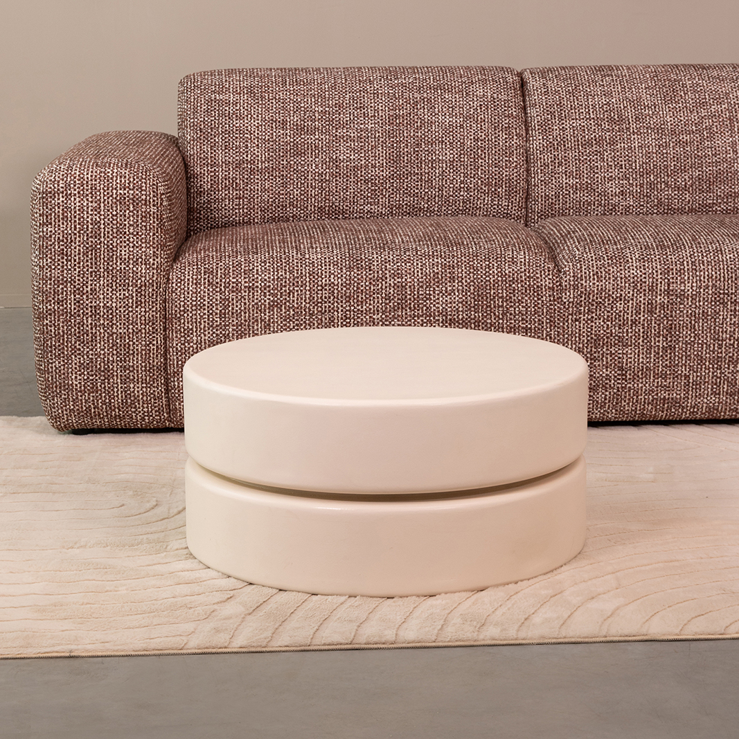 Salontafel I_Milly - Soft Sand - Creme - Bois de mangue - LABEL51