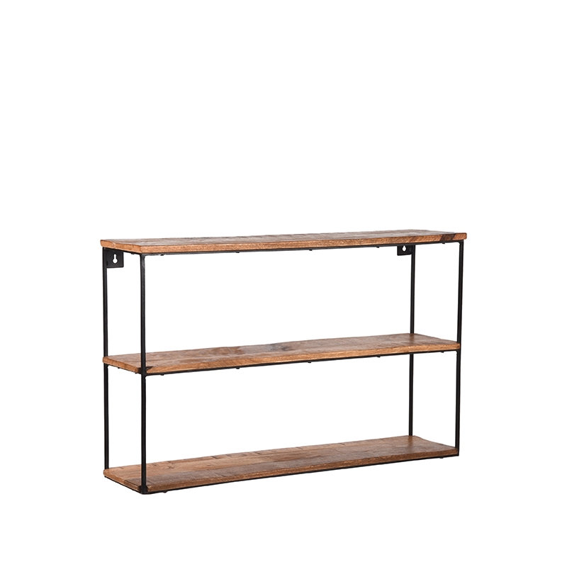 Wandplank en opberger I_Vintage - Rough - BRUIN - - Industrieel - LABEL51