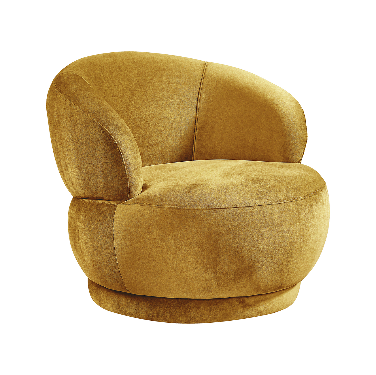 Fauteuil I_Lobby - Ocre - Jaune - Velours - LABEL51