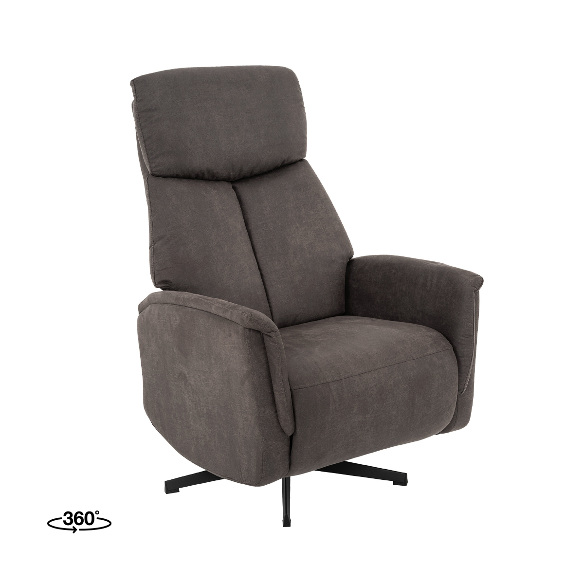 Fauteuil I_Aarhus - Anthracite - Gris - Micro Suede - Modern - LABEL51