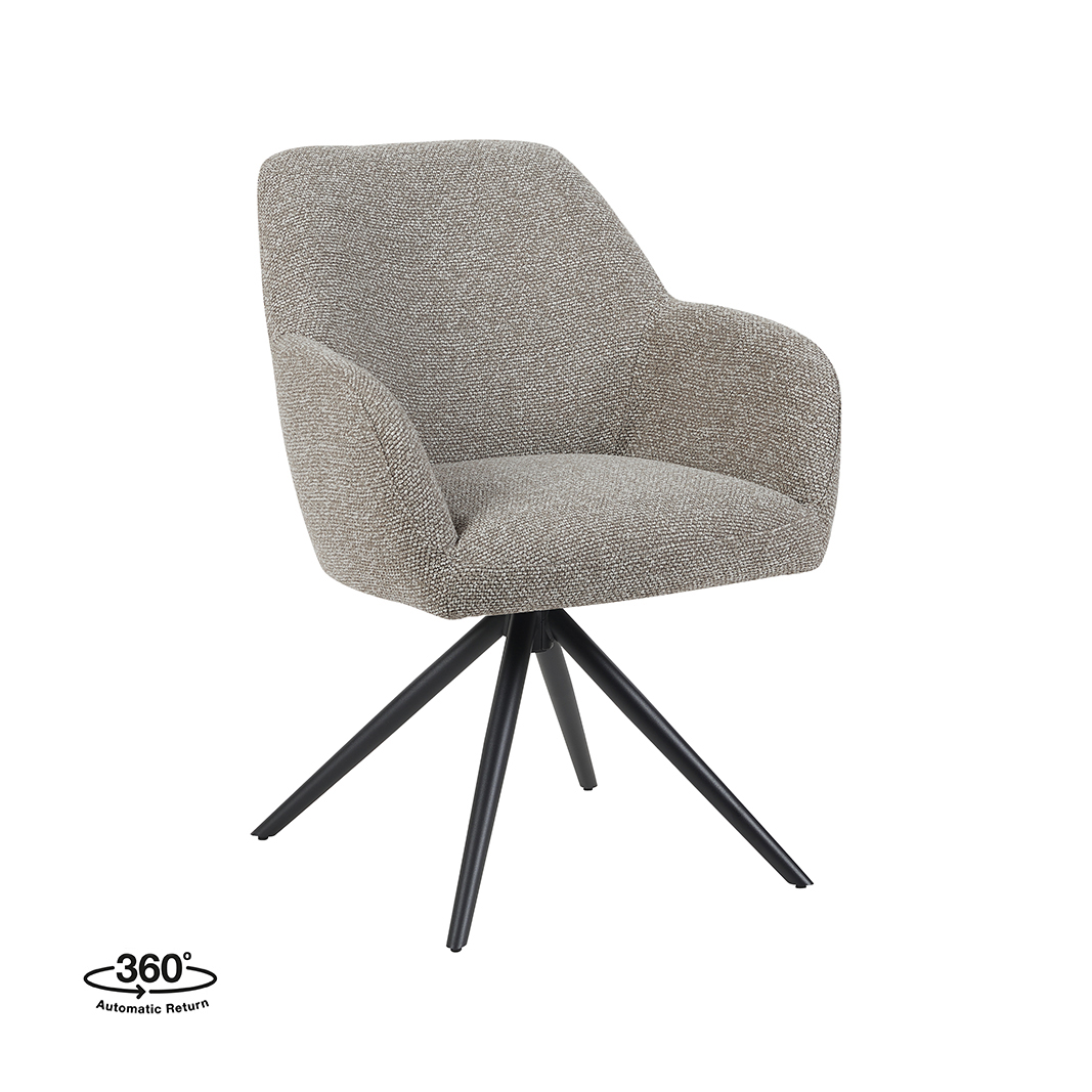 Eetkamerstoel I_Sayuri - Mushroom - Marron - Royal Boucle - Landelijk - LABEL51