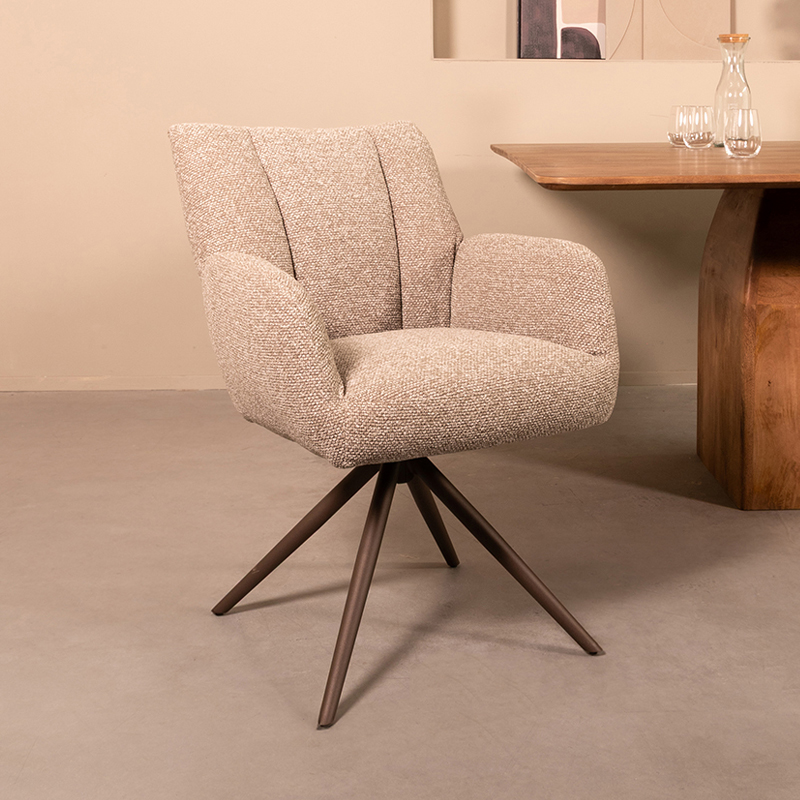 Eetkamerstoel I_Padua - Mushroom - Marron - Royal Boucle - LABEL51