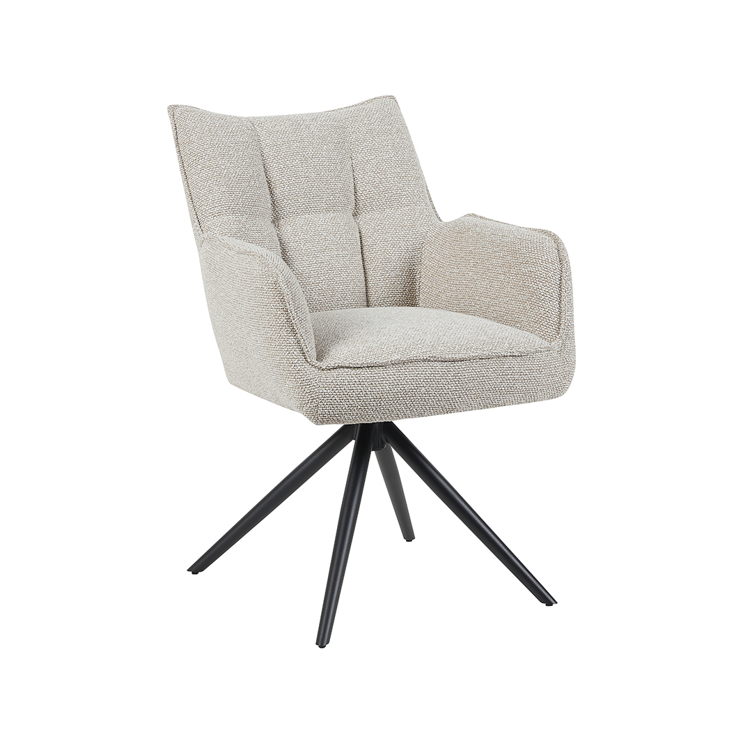 Eetkamerstoel I_Amalfi - Naturel - Royal Boucle - LABEL51