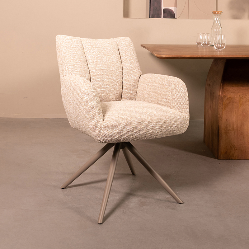 Eetkamerstoel I_Padua - Naturel - Royal Boucle - LABEL51