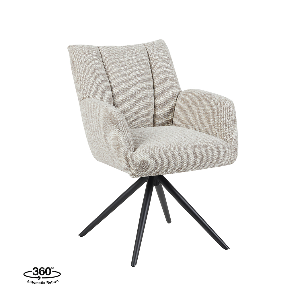 Eetkamerstoel I_Padua - Naturel - Royal Boucle - LABEL51