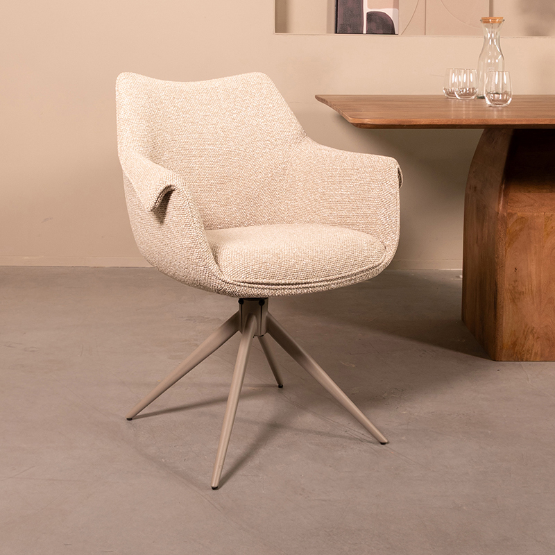 Eetkamerstoel I_Narumi - Naturel - Royal Boucle - LABEL51