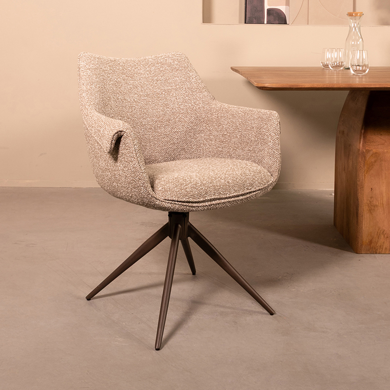 Eetkamerstoel I_Narumi - Mushroom - Marron - Royal Boucle - Design - LABEL51