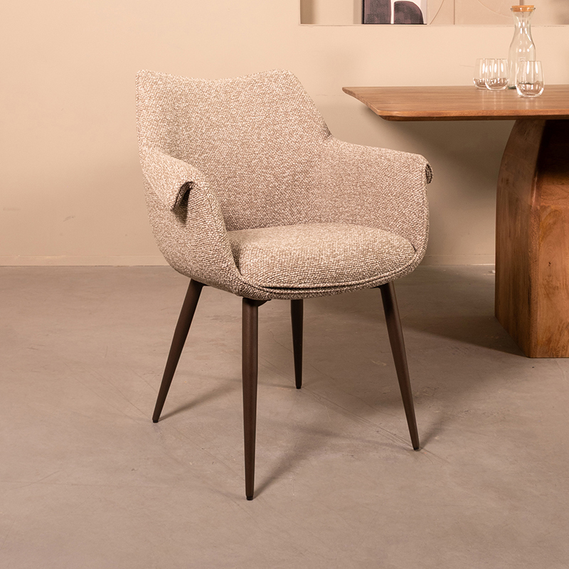 Chaises de salle à manger I_Mirai - Mushroom - Marron - Boucle - Design - LABEL51