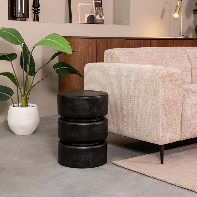 Bijzettafel I_Milly - Noir - Bois de mangue - Modern - LABEL51