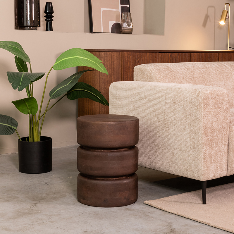 Bijzettafel I_Milly - Espresso - Marron - Bois de mangue - LABEL51