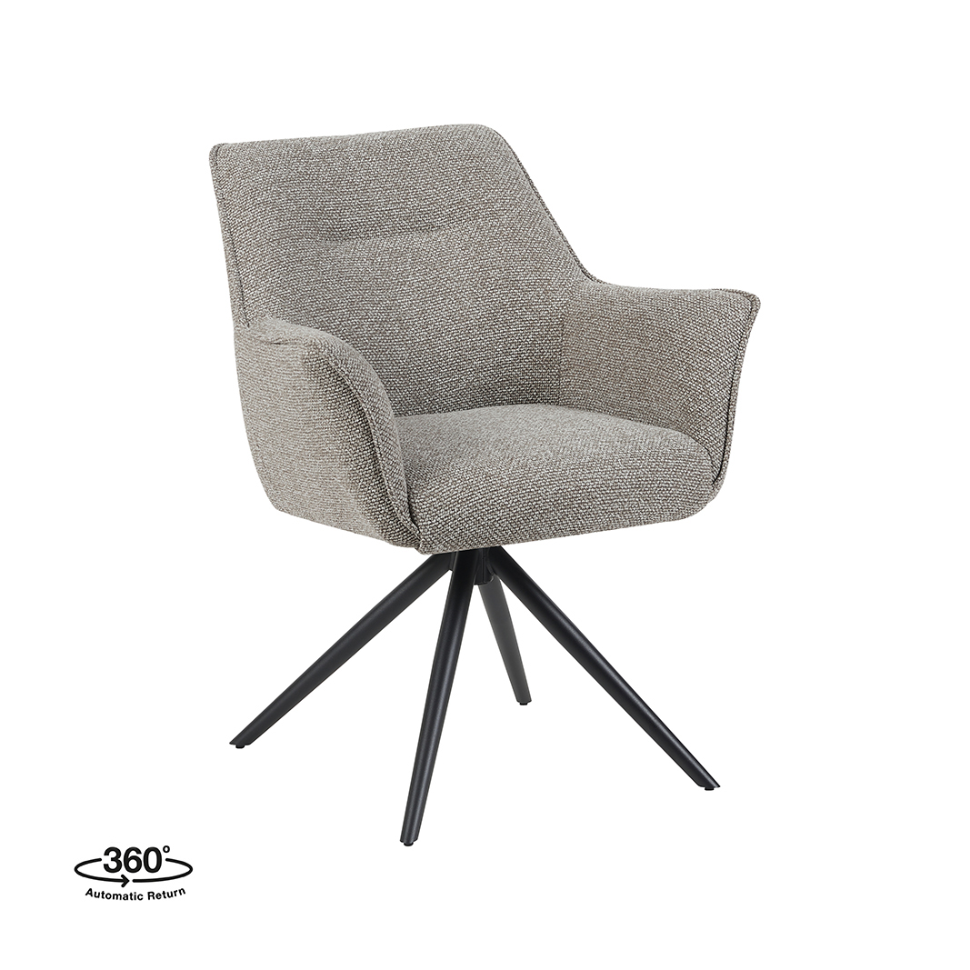 Eetkamerstoel I_Kimora - Mushroom - Marron - Royal Boucle - Landelijk - LABEL51