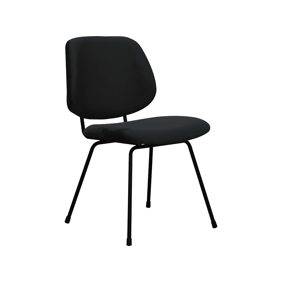 Chaises de salle à manger I_Bello - Noir - Velvet - LABEL51