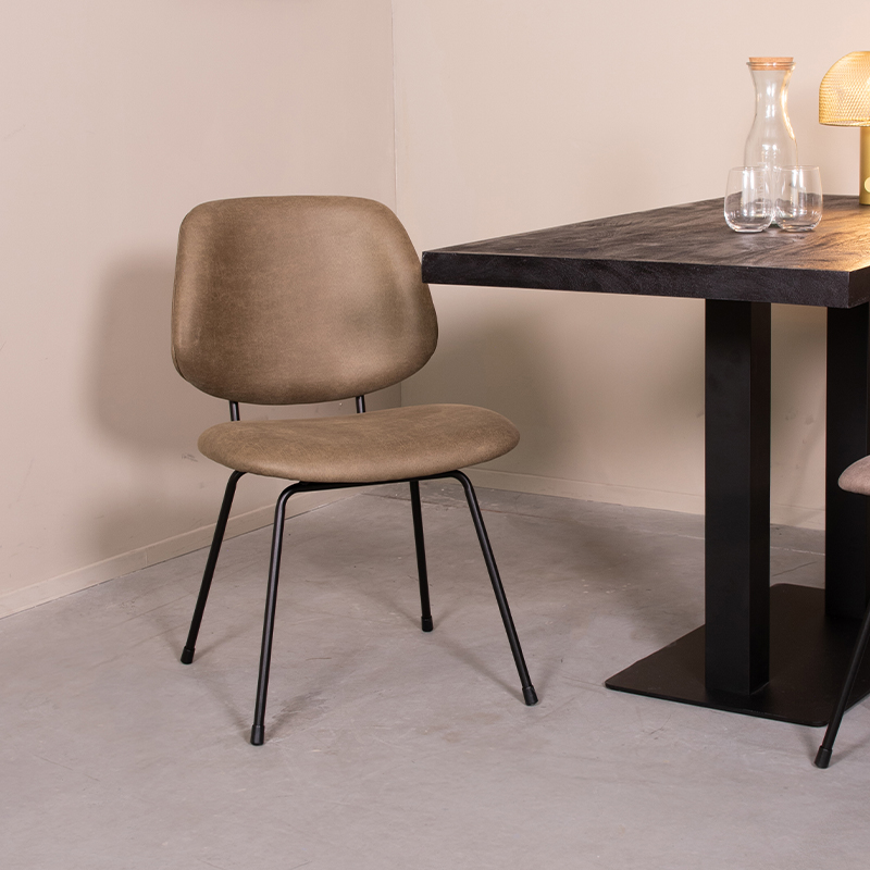 Eetkamerstoel I_Bello - Moss - Vert - Micro Suede - Modern - LABEL51