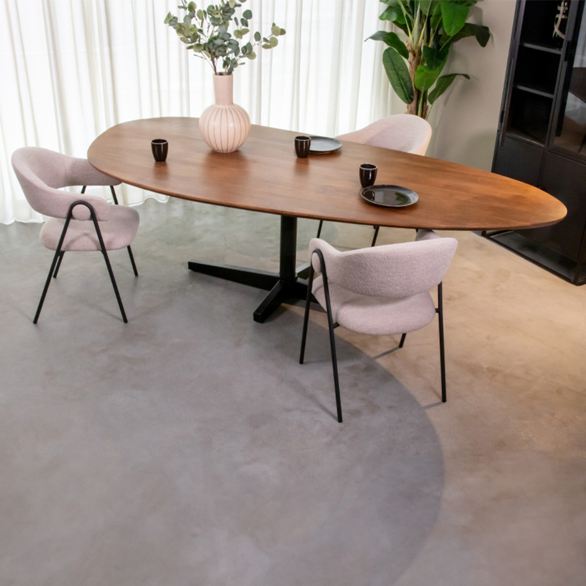 Eetkamertafel I_Rosie - Nature Smooth - Marron - Bois de mangue - Landelijk - LABEL51