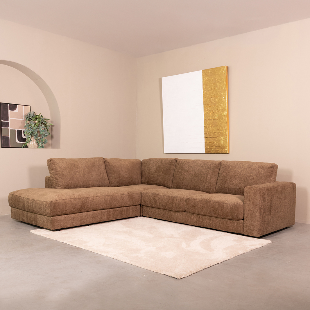 Hoekbank I_Valero - Retro Taupe - Marron - Chenille - LABEL51