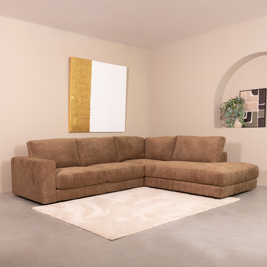 Hoekbank I_Valero - Retro Taupe - Marron - Chenille - LABEL51