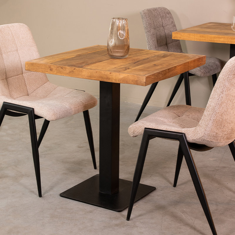 Eetkamertafel Restauranttafel - Naturel - Bois de mangue - Industrieel - LABEL51