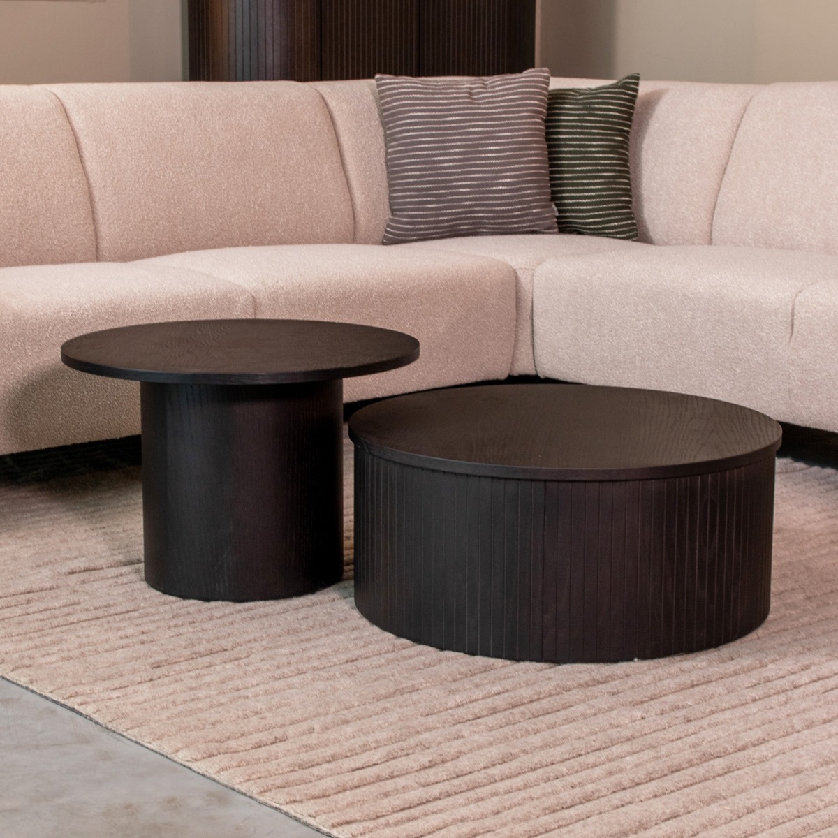 Salontafel Oliva - Noir - Chêne - Design - LABEL51